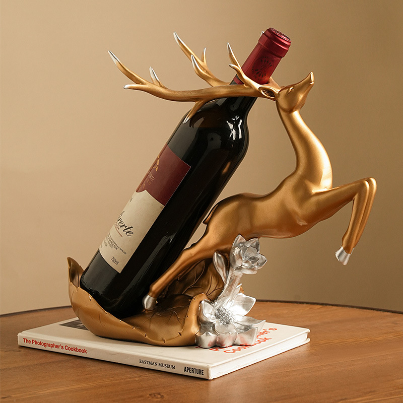 Suport de vin din lemn masiv, 6 sticle